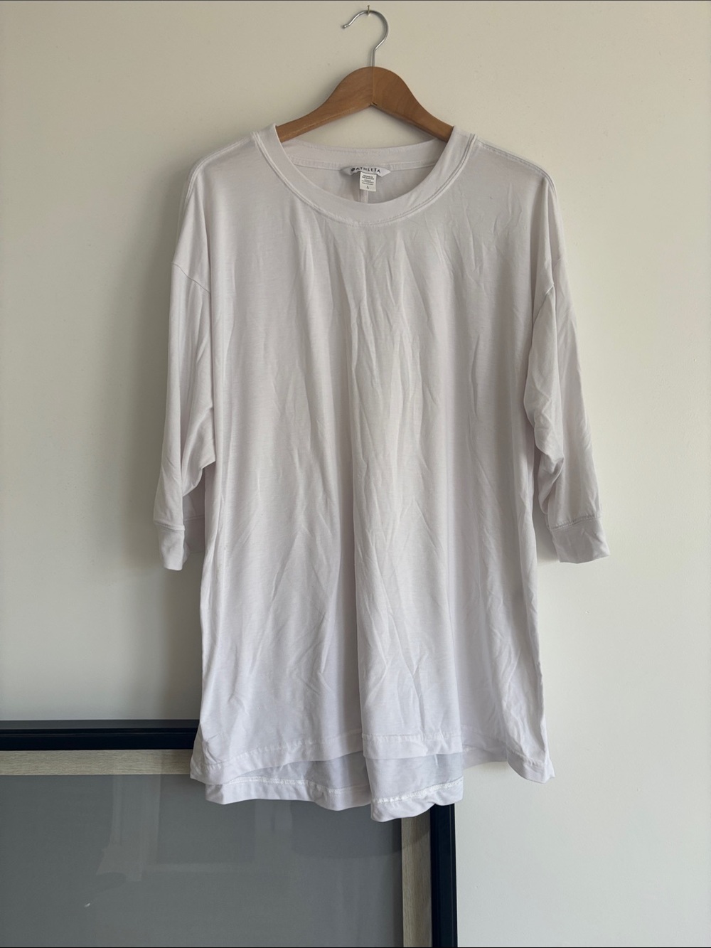 Athleta White Short-Sleeve Oversized Crew Tee